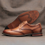 Size 7~13 Brogue Dress Shoes Man Wedding Leather Social Shoe Male