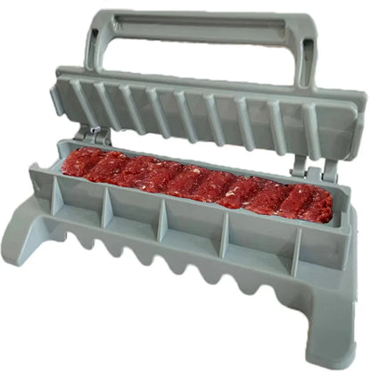Máquina para hacer brochetas de carne de barbacoa, prensa de kebab de una sola fila, de plástico reutilizable, para hacer brochetas de barbacoa, herramienta para barbacoa 