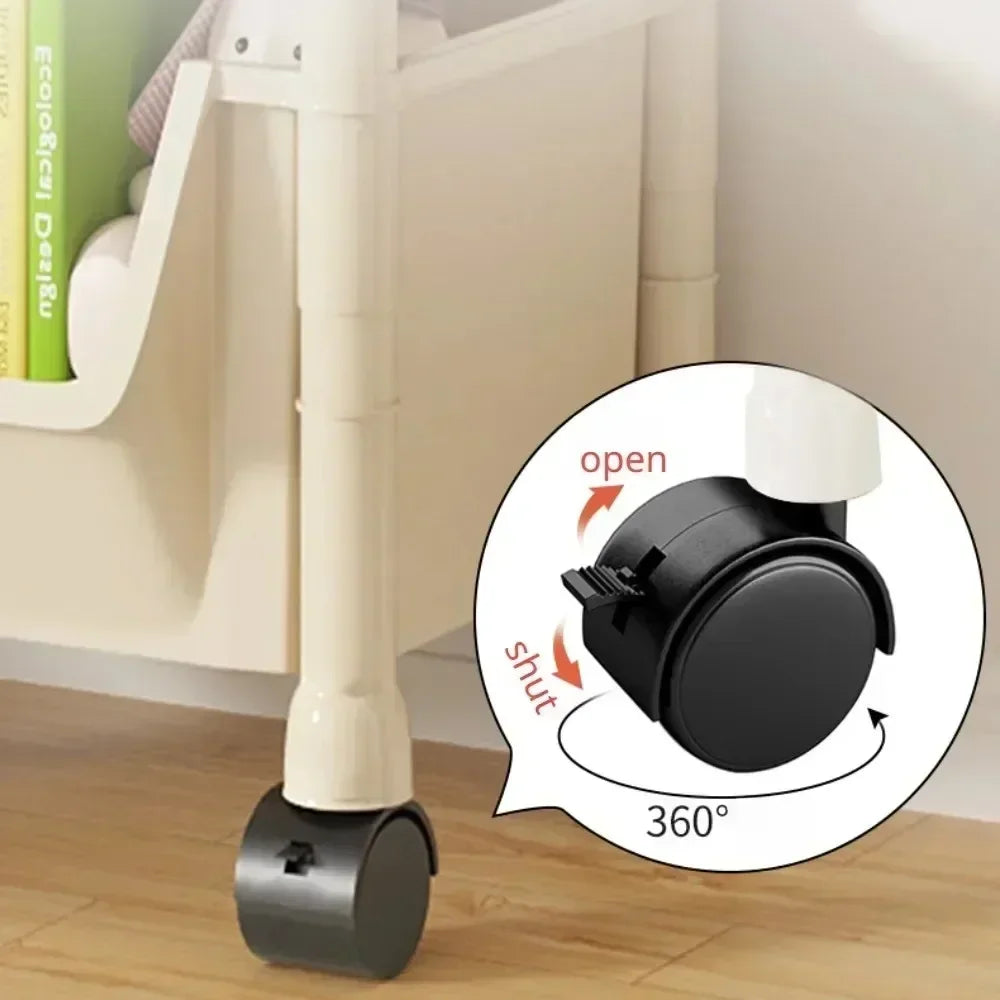 Estantería con ruedas para cocina, estantería de almacenamiento, armario de almacenamiento con ranura estrecha para esquina de cocina, organizador para baño, sala de estar y hogar
