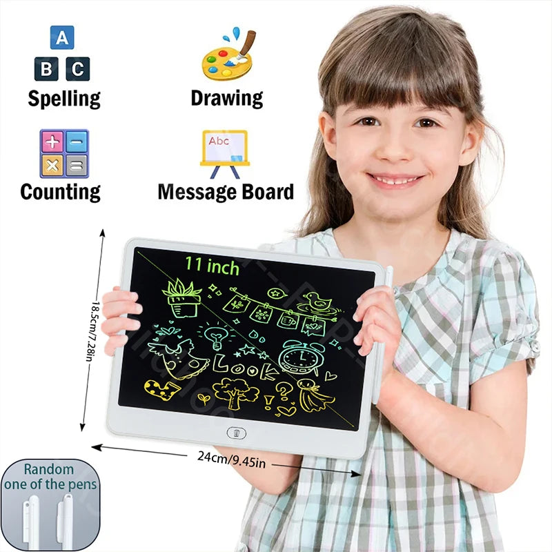 Tablet de Escrita e Desenho LCD (16/13/11 Polegadas) – Brinquedo Educativo para Meninos e Meninas de 3 a 8 Anos
