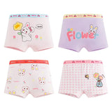 Children's Pure Cotton Briefs Women's Mid-waisted Shorts Four Corners Comfortable Breathable Underpants for Baby Girls Boys 