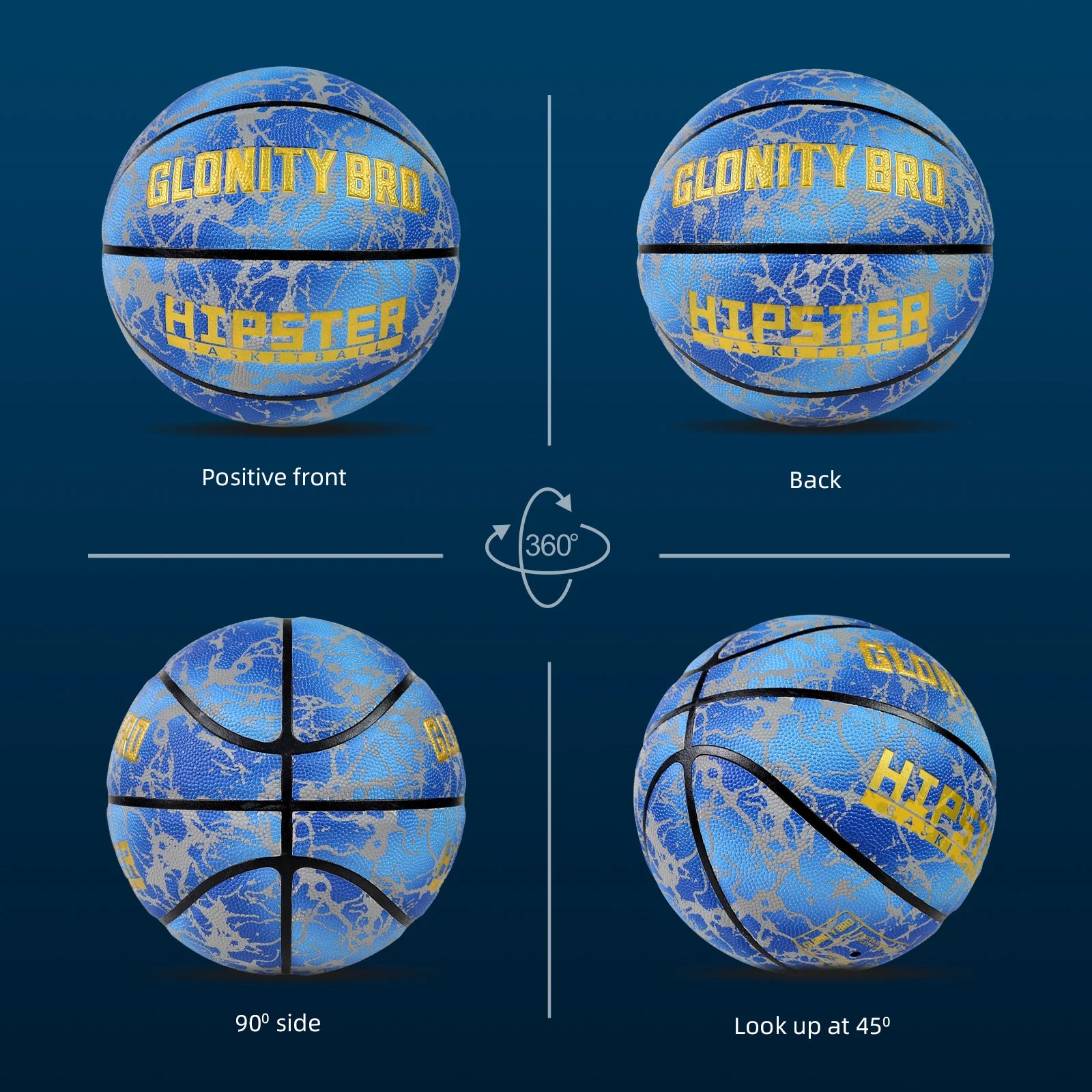 Glowing Basketball Leather Luminous Wear-Resistant Ball Size 5/6/7-27.5/28.5/29.5'' For Youth,In&Outdoor Basketball Night Game