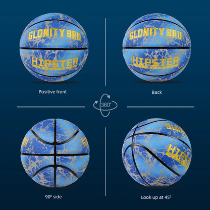 Glowing Basketball Leather Luminous Wear-Resistant Ball Size 5/6/7-27.5/28.5/29.5'' For Youth,In&Outdoor Basketball Night Game