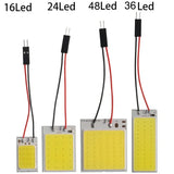4X T10 C5W Car Led Cob 16/24/36/48SMD White Parking Bulb Auto Interior Wedge Reading Lamp Door Dome Festoon License Plate Light