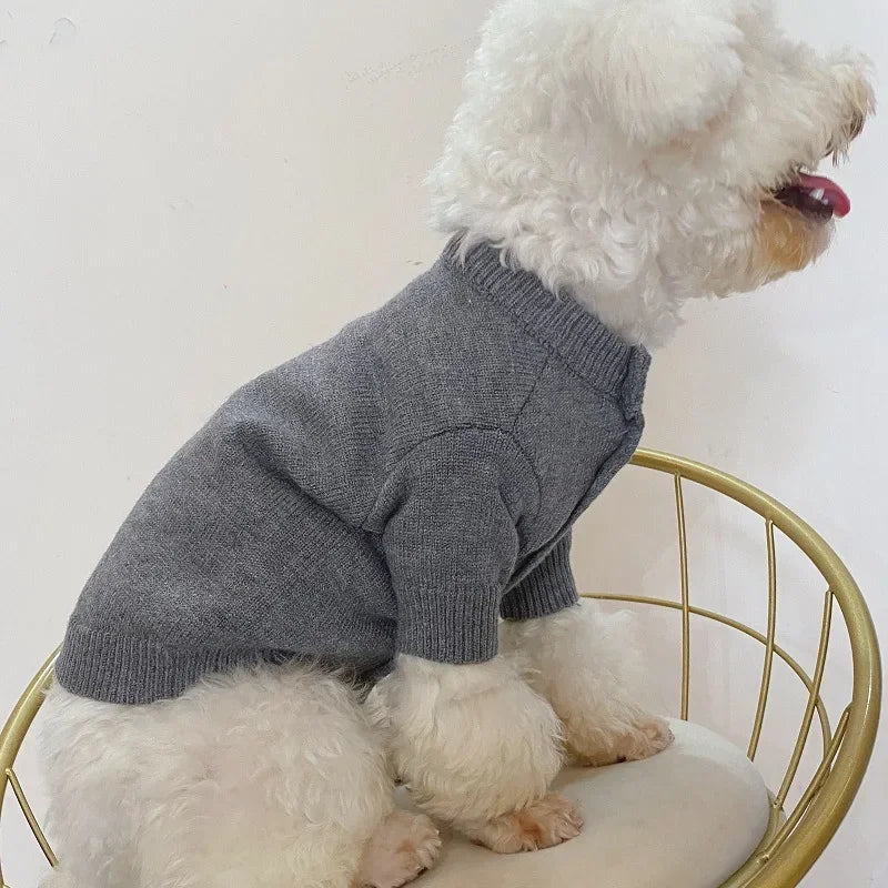 Adorable Knit Sweater Dog Cat Autumn/winter Fashionable Warm Protective Clothing Pet Coats Jackets Trendy Brand In Stock