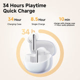 QCY MeloBuds Pro Adaptive Hybrid Active Noise Cancelling Wireless Earbuds 46dB Bluetooth 5.3 LDAC Hi-Res Audio 34H Earphones