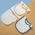 Juego de 3 baberos impermeables para bebés y niños, delantal con dibujos animados, pañuelos para la cena, paños para eructar, accesorios para bebés.