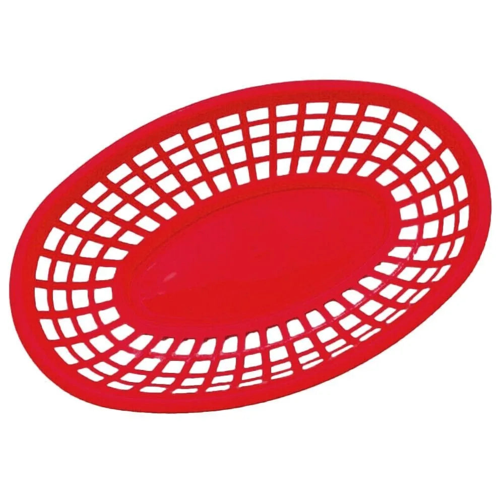 Photo Prop Plastic Food Baskets Reusable Colorful Bread Plate Oval Shape Basket Serving Desktop Decor