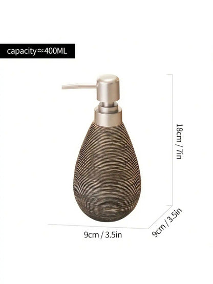 Creative Retro Style Ceramic Push-Type Soap Dispenser With Pump,  Hand Soap Bottle, Suitable For Bathrooms Kitchens And Toilets