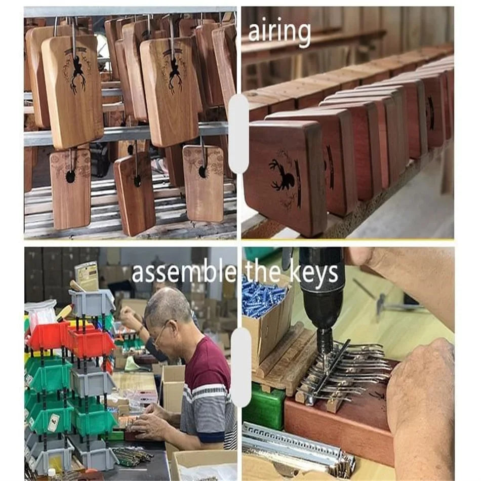 Kalimba music instrument Thumb Piano 17 Keys Mahogany Wood Finger Piano Combinations Gifts for Kids Portable Mbira Finger Piano