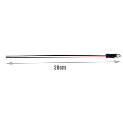 Lote de 20, 50 y 100 bombillas LED de 20 cm precableadas de 3 mm y 5 mm, diodos emisores precableados para decoración del hogar (DC12V)