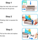 Bathroom Accessories Toothpaste Squeezer Tube Roller Stainless Steel Wringer Roller Rotate Dispenser for Ointments Cosmetics