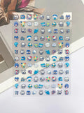 Super Mini Phone Leopard Print Luggage Tags Nail Art Diy Loptop Phone Shell Water Bottle Waterproof Stickers
