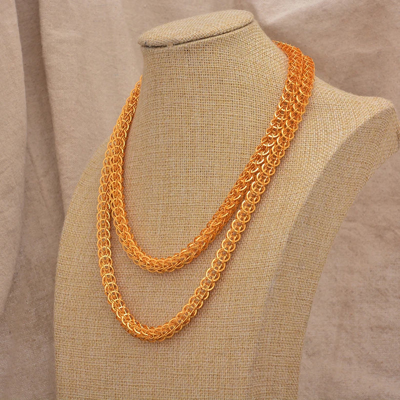 Jewelry Set For Women  Gold Plated With Necklace Pendant Nigerian Wedding Jewelry