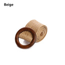 1PC Women Fashion Casual Straw Belt Round Wooden Buckle Elastic Waist Chain Belly Necklace Body Jewelry Dress Shirt Accessories