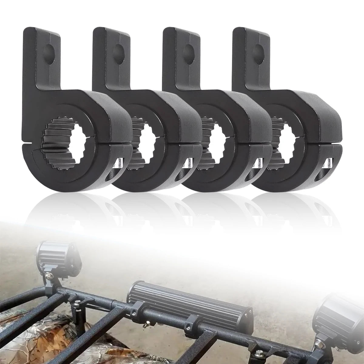ATV Car Motorcycle LED Headlight Clamps Brackets Tube Clamp Mount Kit For Auto Motorbike Spotlights Fog Light Mount Accessories