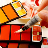 18/24/36/42 Colors Solid Watercolor Paint Set Professional Folding Water Color Pigment Brush Pen for School Art Supplies