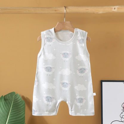 New 2025 Soft and Lightweight Cotton Baby Crawling Clothes for Boys Girls Aged 1-20 Months Children Romper Kids Homewear