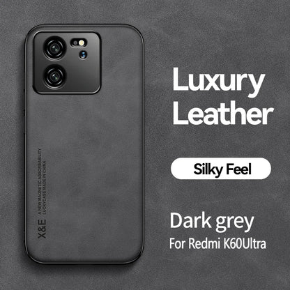 Luxury Leather Case For Xiaomi Mi 13T 12T 11T 10T Pro Cover With Metal Plate Support Car Hold