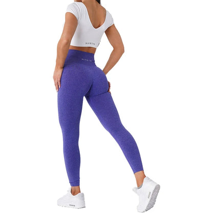 Nvgtn Seamless Fitness Leggings para Mulheres, Shorts de Spandex, Elástico, Respirável, Hip-Lifting, Esportes de Lazer, Calças Justas de Spandex