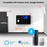 FUERS WIFI GSM Alarm System Wireless Home Burglar Security Alarm System Tuya APP Control Siren Motion Detector PIR Smoke Sensor