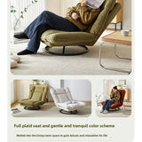 New rotating sofa chair, living room balcony fabric lazy sofa, adjustable backrest rotating leisure chair swivel chair