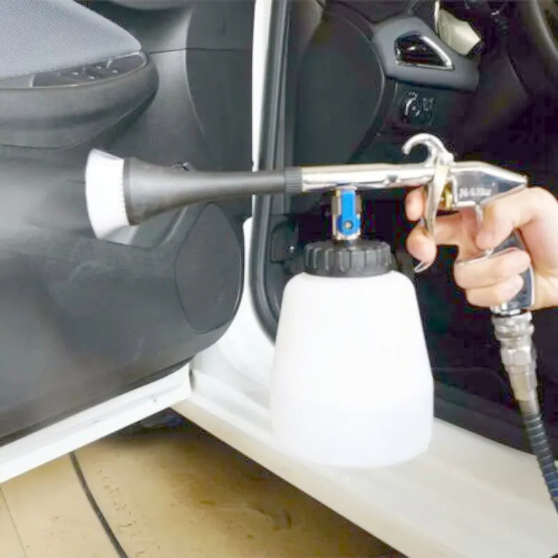 Pistola de limpieza interior de coche, sopladora de polvo portátil, alta velocidad, tipo tornado, con cepillo