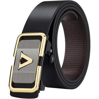 Men's automatic buckle belt casual cowhide belt personalized versatile belt