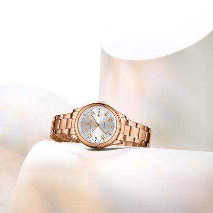 NAVIFORCE Luxury Watch for Women Waterproof Luminous Date Stainless Steel Ladies Quartz Watches Fashion Casual Wristwatch Girl