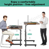 Escritorio portátil de pie con altura ajustable de 80 x 40 x 90 cm, mesa para computadora portátil, escritorio de trabajo para mesita de noche, HWC