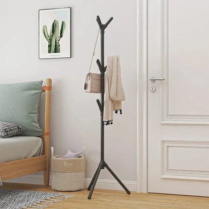 2025New Standing Coat Rack Hook Household Clothes Hanger Floor Standing Bedroom Clothing Storage Rack Save Space Clothing Racks