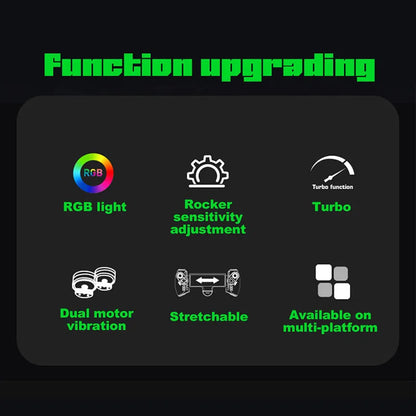 Mando Bluetooth Ipega PG-9777S para Nintendo Switch, Android, iOS, iPad y PC con luz RGB, vibración lineal y control extensible.