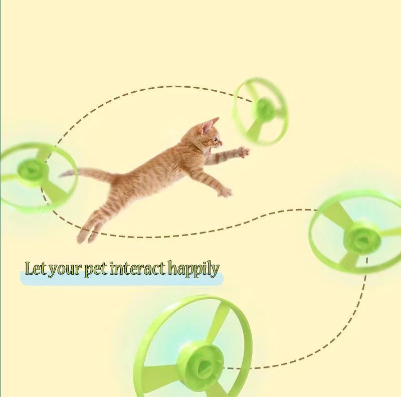 Puppy Cat Toys Flywheel Pistol Frisbee Gyro Top Pet Entertainment Production Funny Shoot Off Product Dog Training Accessoriess