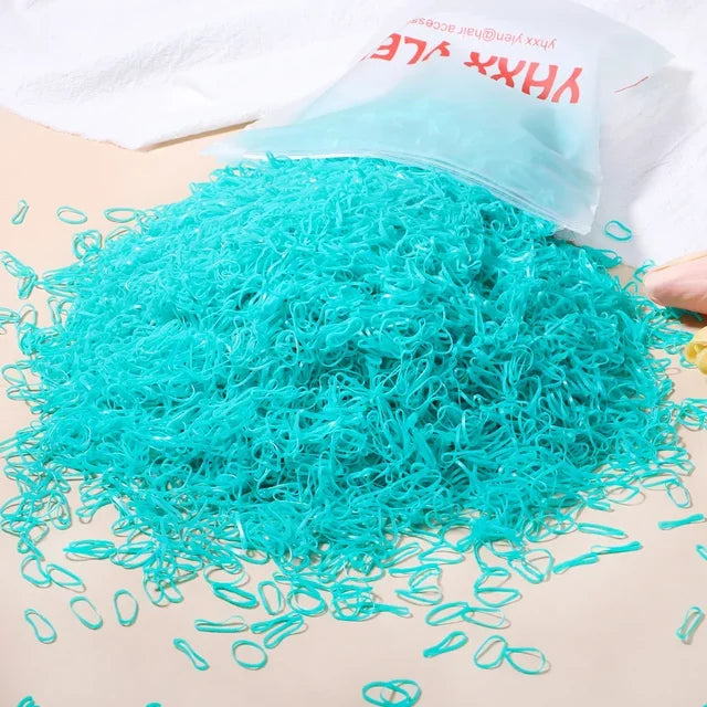 Bandas elásticas desechables de colores para el cabello para niños, diademas, coleteros, accesorios para el cabello (500 unidades, 1000 unidades) 
