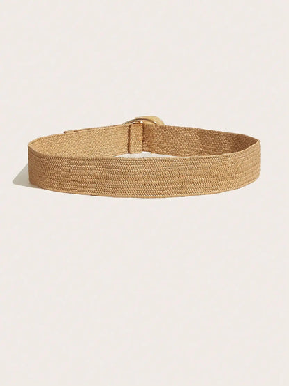 1PC Boho Summer Elastic Wide Waist Belt Women's Decorative Woven Belt for Dresses Suits Beach Vacation Casual Outfits
