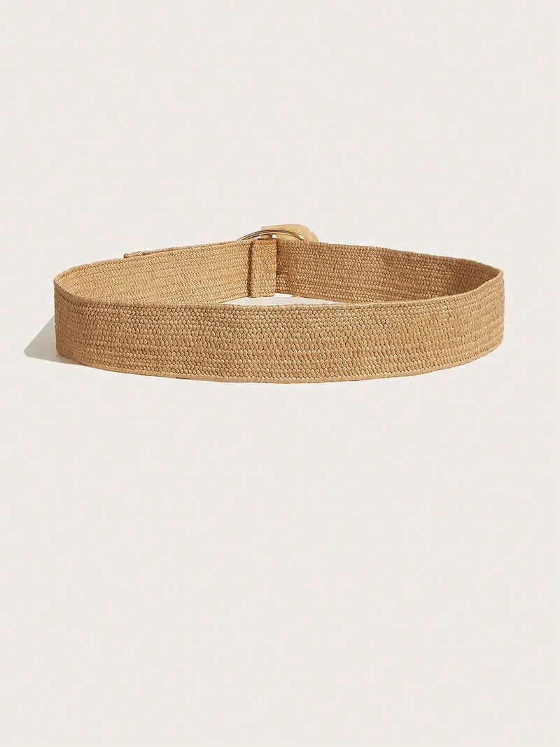 1PC Boho Summer Elastic Wide Waist Belt Women's Decorative Woven Belt for Dresses Suits Beach Vacation Casual Outfits