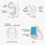 CPVAN Motion Detector for Home Burglary Security Protection Wireless Motion Sensor with Door Sensor Alarm and Remote Control