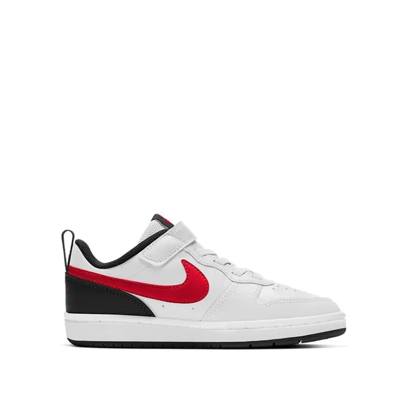 Tênis Nike Low 2 xadrez e versátil de cano baixo para crianças, branco, vermelho e preto