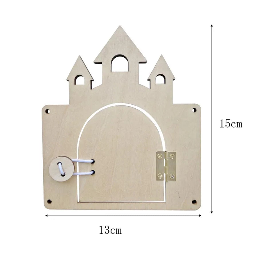 Wood Busy Board Accessories Baby DIY Montessori Toy Early Learning Wooden Toy Wooden Elements Parts for Kids Education Skill Toy
