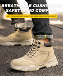 Steel Toe Boots for Men Lightweight Slip Resistant Construction Work Boots Indestructible Men's Safety Shoes Outdoor Boots