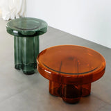 Artistic Glass Coffee Tables, Creative Design End Tables for Living Room , Stylish Accent Tea Table with Various Sizes & Colors