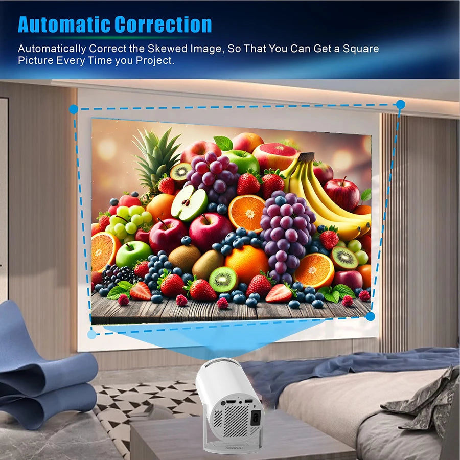Projector 4K Native HD 1080P Dual Wifi6 Cinema Portable Projetor Built-in Android System suitable for home/outdoor/office