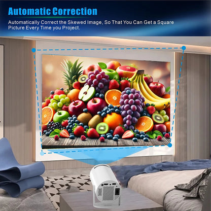 Projector 4K Native HD 1080P Dual Wifi6 Cinema Portable Projetor Built-in Android System suitable for home/outdoor/office