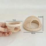 Aqaurium Floating Cave Fish Shrimp Hideout Shelter 3-in-1 Hammock Feeding Ring & Resting Spot for Betta Small Aquatic Pets