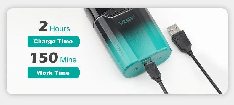 VGR Hair Trimmer Professional Barber Cordless Clipper Electric Hair Cutting Machine Metal Hair Trimmer for Men V-003 V-906 V-308