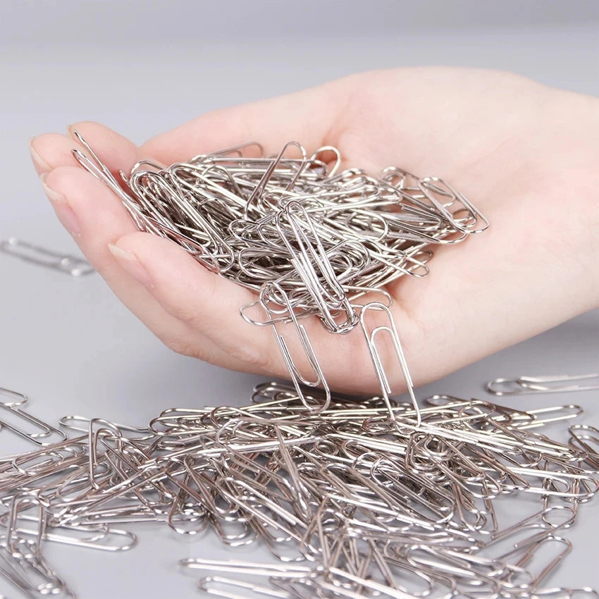 50/100/200PCS Metal Paper Clips Binding Clip Home Office Storage Supplies Anti Lost Mini Bookmark Planner Marking Paperclips