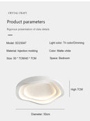 Modern Bedroom Ceiling Light Home Decor Simple Master Bedroom Lamps Nordic Circular Cream Style Living Room LED Lighting Fixture