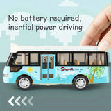 Interactive Kids' City Bus with Lights & Sounds,Plastic Pull Back Play Vehicle ,Perfect for Kids Playtime