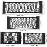 Car Back Rear Mesh Trunk Seat Elastic String Net Magic Sticker Universal Storage Bag Pocket Cage Auto Organizer Seat Back Bag