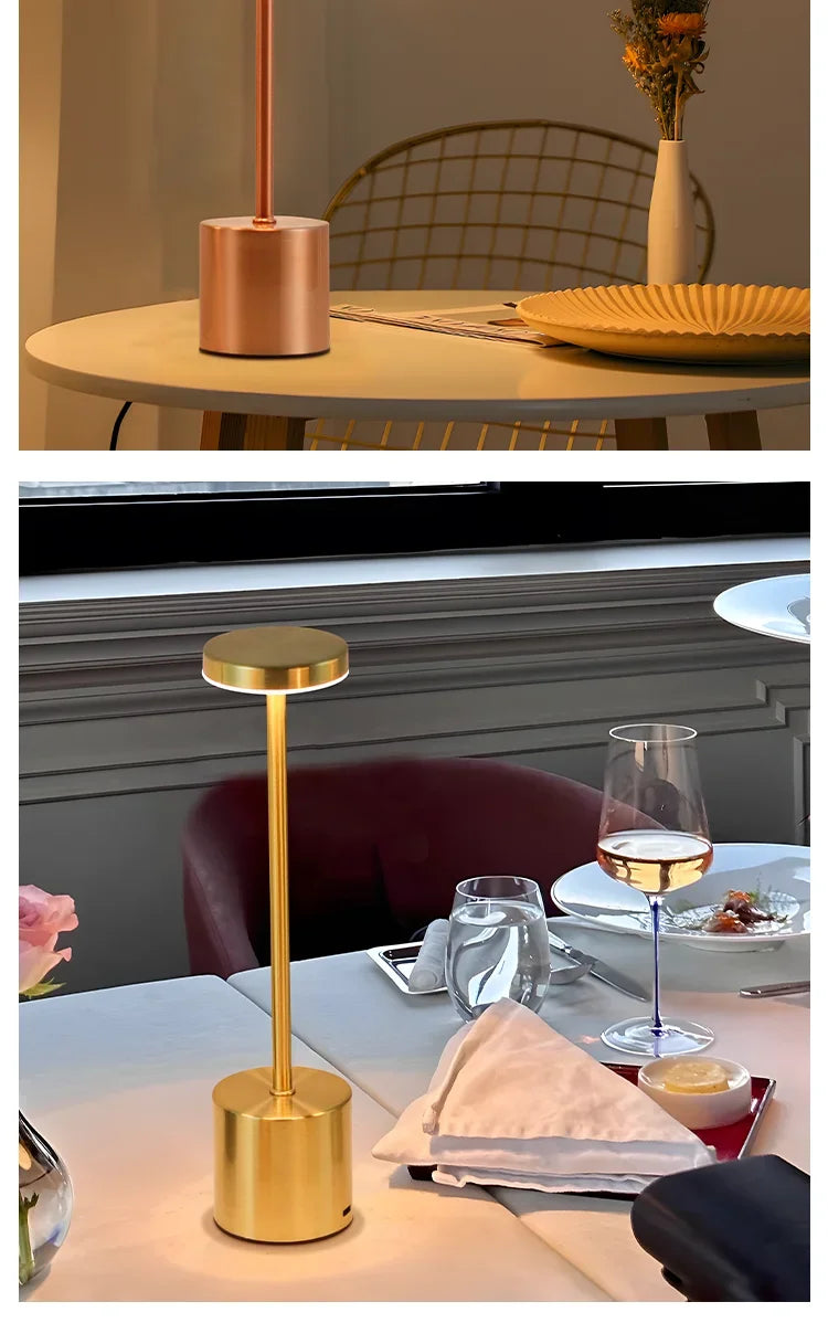 Table Lamp LED Touch Sensor Desktop Night Light Rechargeable Wireless Reading Lamp 3Colors Adjustable Creative Ambient Light